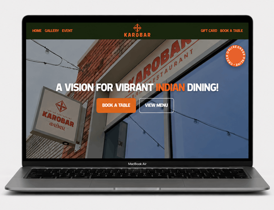 Karobar Restaurant Website